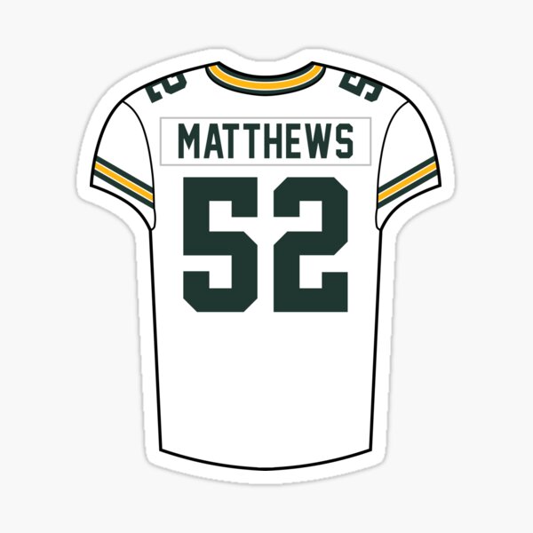 Clay Matthews Home Jersey Sticker for Sale by designsheaven