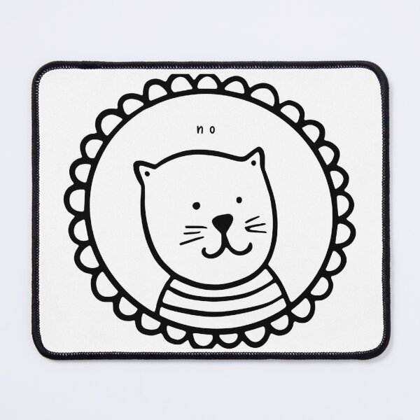 Item preview, "No" Framed Cat Doodle Design designed and sold by designsbyreaia.