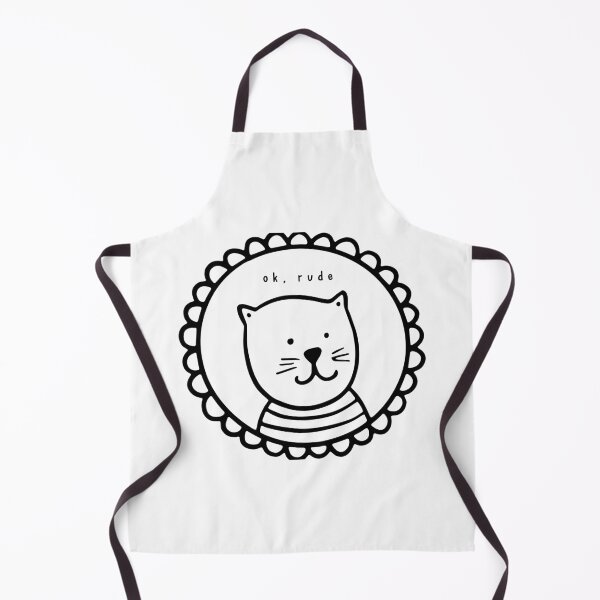 Item preview, "ok rude" Framed Cat Doodle Design designed and sold by designsbyreaia.