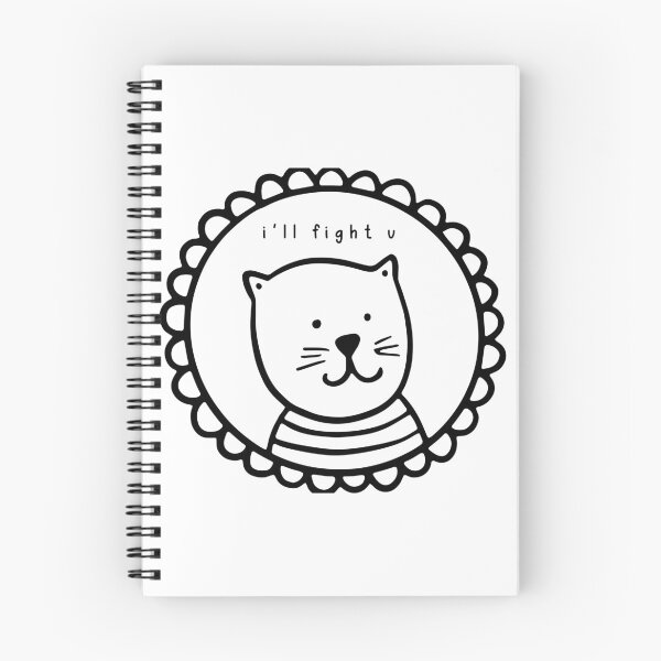 Item preview, "i'll fight u" Framed Cat Doodle Design designed and sold by designsbyreaia.