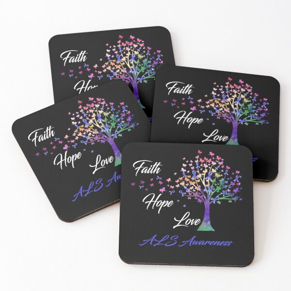 Item preview, Ribbon Tree Faith Hope Love ALS Awareness designed and sold by Tadmab.