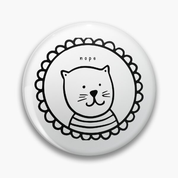 Item preview, "nope" Framed Cat Doodle Design designed and sold by designsbyreaia.