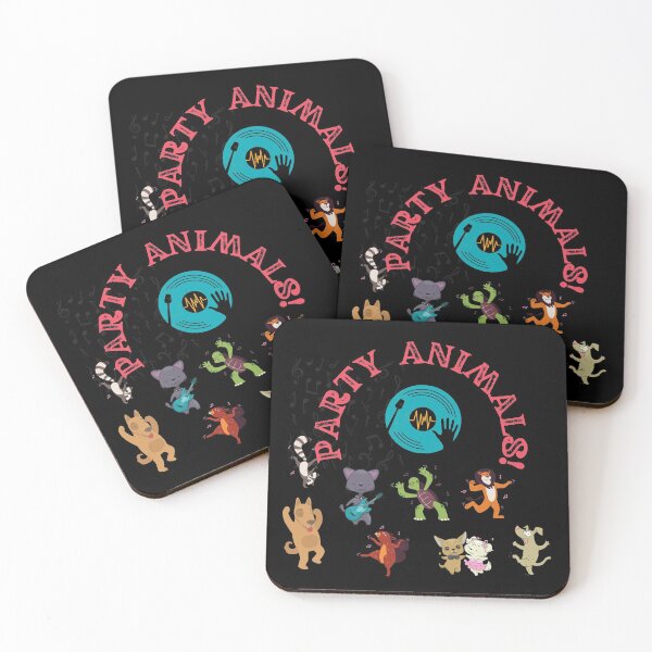 Item preview, Birthday Partying Animals / Funky Party Animals for Animal Lovers designed and sold by haRexia.
