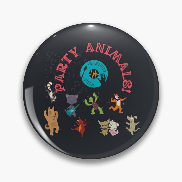 Item preview, Birthday Partying Animals / Funky Party Animals for Animal Lovers designed and sold by haRexia.