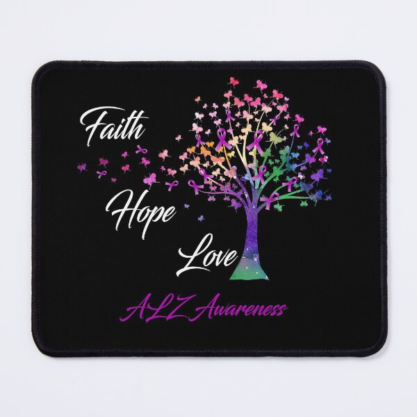 Item preview, Ribbon Tree Faith Hope Love ALZ Awareness designed and sold by Tadmab.