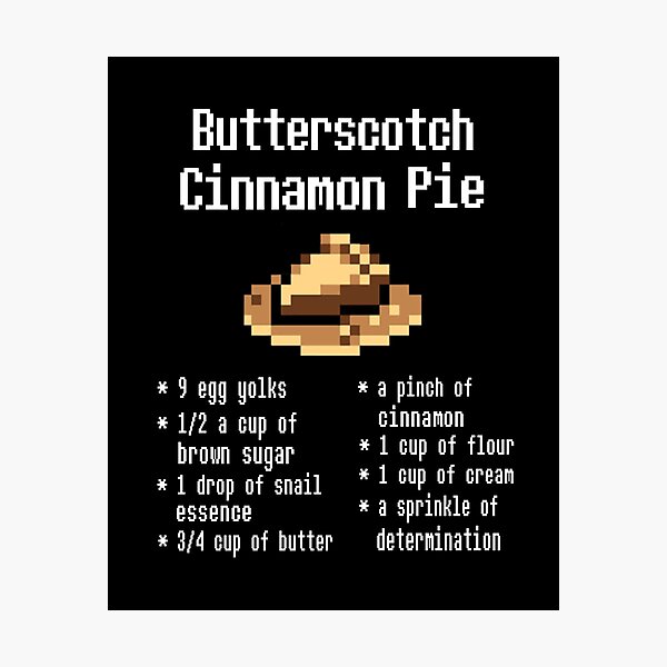 lección medallista antecedentes Butterscotch Cinnamon Pie" Photographic Print for Sale by Bismuth83 |  Redbubble