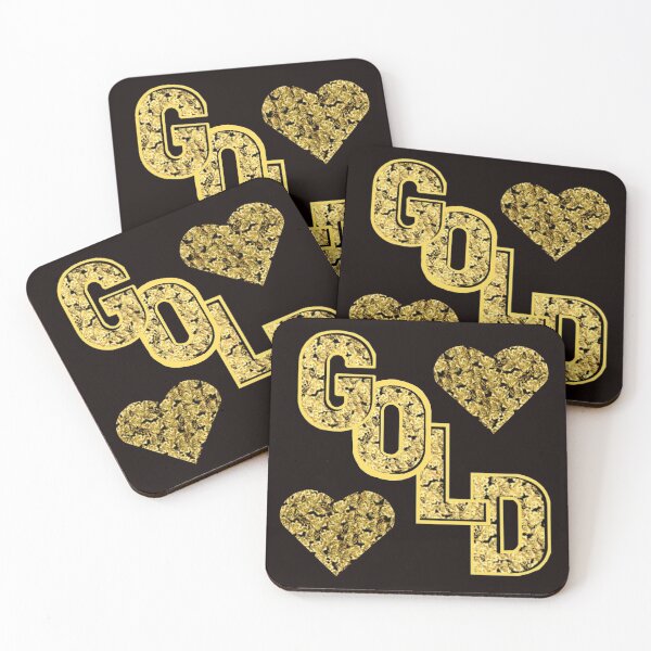 Item preview, Gold the word 2 gold hearts  designed and sold by schmerkers.