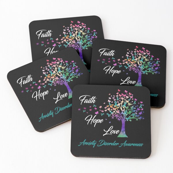 Item preview, Ribbon Tree Faith Hope Love Anxiety Disorder Awareness designed and sold by Tadmab.