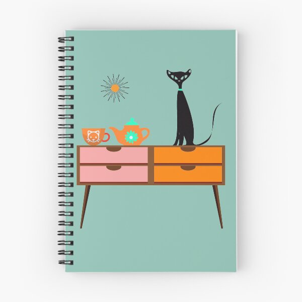 Item preview, Mid Century Cat out for Tea designed and sold by LisWilliams.
