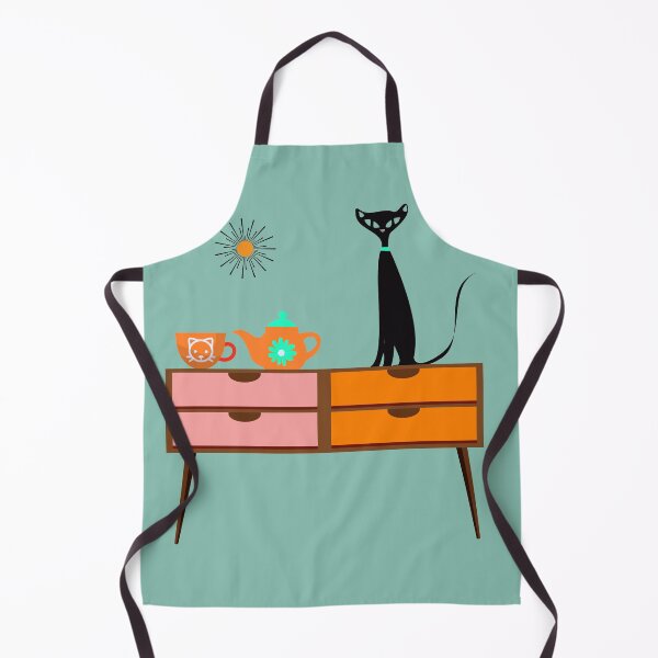 Item preview, Mid Century Cat out for Tea designed and sold by LisWilliams.