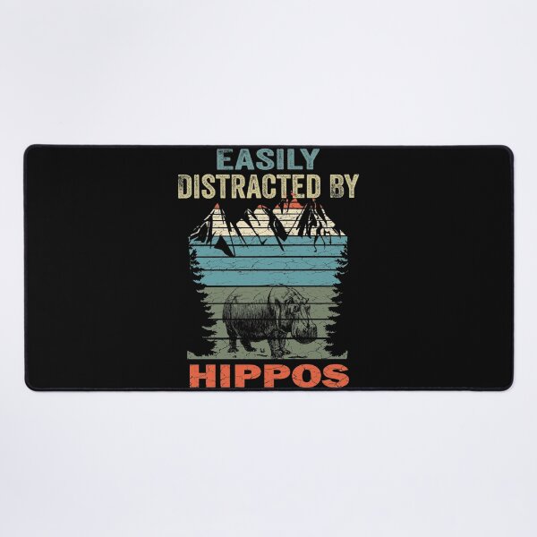 Item preview, Easily Distracted By Hippos Retro Vintage Hippo Animal Lovers designed and sold by boyastore.