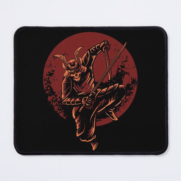 Item preview, japanese samurai skull with two katana designed and sold by bisly.
