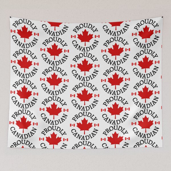 Item preview, Proudly Canadian with Maple Leaf and Flag (Black) - Canada designed and sold by No.1 Canada Designs.