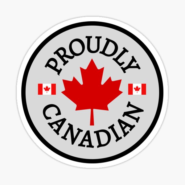 Item preview, Proudly Canadian with Maple Leaf and Flag (Black) - Canada designed and sold by No.1 Canada Designs.