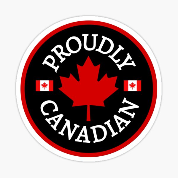 Item preview, Proudly Canadian with Maple Leaf and Flag (white) - Canada designed and sold by No.1 Canada Designs.