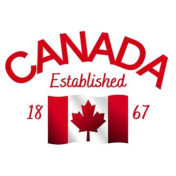 Artwork thumbnail, Canada Est. 1867 with Canadian flag (Red) - Canada by No.1 Canada Designs