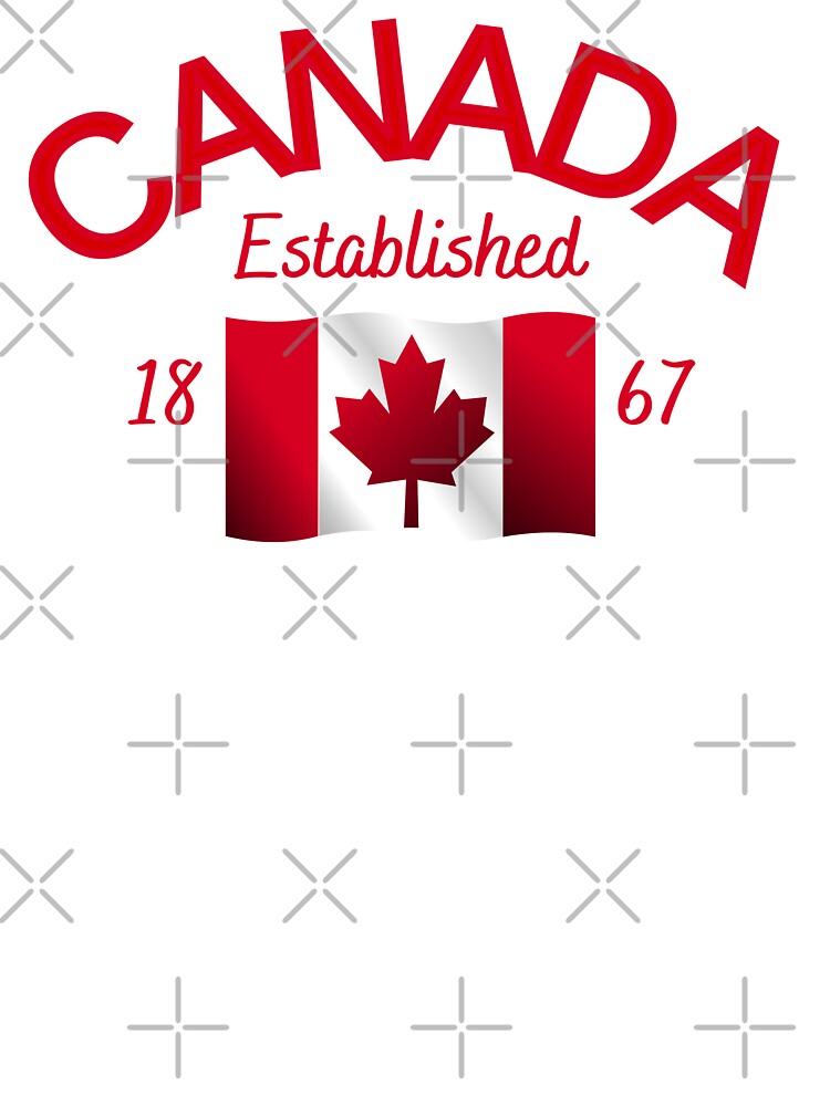 Thumbnail 2 of 2, Kids T-Shirt, Canada Est. 1867 with Canadian flag (Red) - Canada designed and sold by No1CanadaDesign.