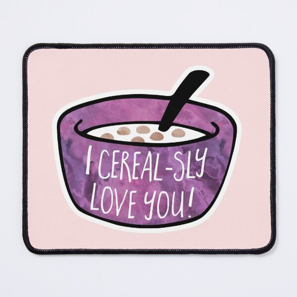 Item preview, Valentines gift- I CEREALsly love you - funny Valentine's Day pun designed and sold by hitechmom.