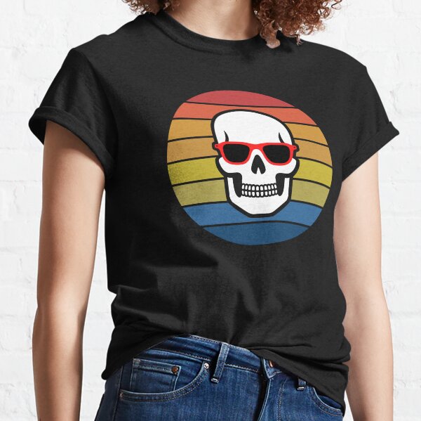 Retro Skull Sunset Classic T-Shirt