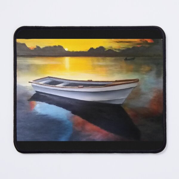 Item preview, the lone boat 2 - waterscape  (ED01) designed and sold by Elisabeth Dubois.