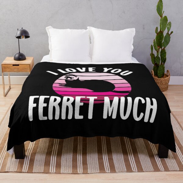 Item preview, I Love You Ferret Much Vintage Sunset Valentines for Ferret Lovers Funny designed and sold by DPlumDesign.