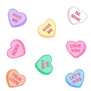 Artwork thumbnail, Candy Hearts by P0SITIVEdesigns