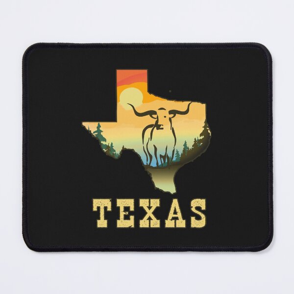 Item preview, Texas State Pride Map Long Horn Cattle Retro Sunset designed and sold by checkertonetees.