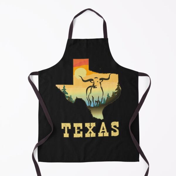 Item preview, Texas State Pride Map Long Horn Cattle Retro Sunset designed and sold by checkertonetees.