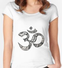 Om Sign Tailliertes Rundhals-Shirt