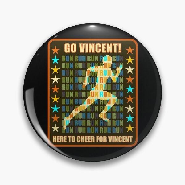 Item preview, Go Vincent Runner Support Athlete Fan Here to Cheer designed and sold by artfulnotebook.