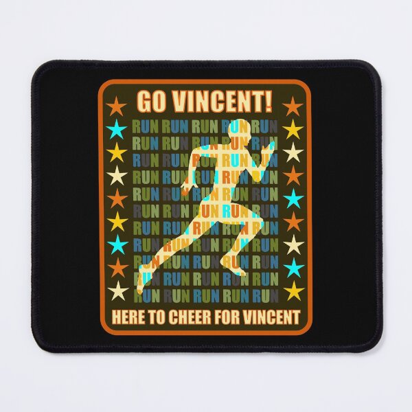 Item preview, Go Vincent Runner Support Athlete Fan Here to Cheer designed and sold by artfulnotebook.