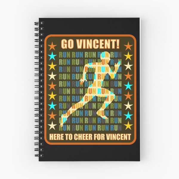 Item preview, Go Vincent Runner Support Athlete Fan Here to Cheer designed and sold by artfulnotebook.