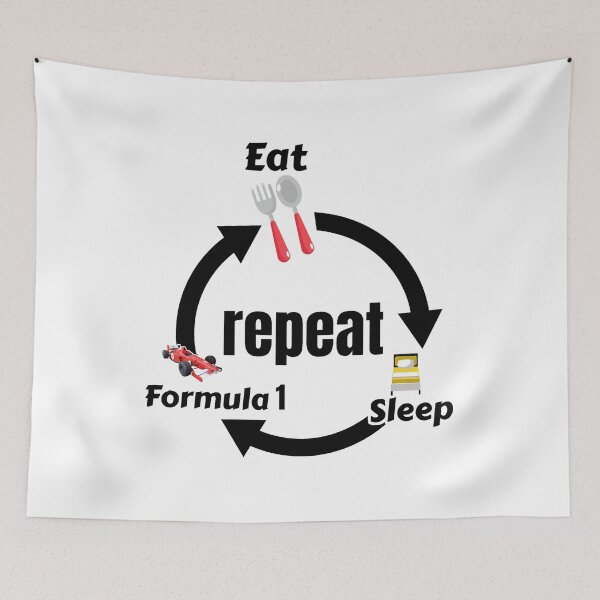 Item preview, Eat Sleep Formula 1 Repeat designed and sold by DsignTByMason.