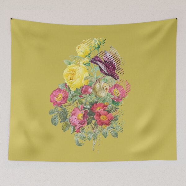 Item preview, Bird with Flowers Glitch Art designed and sold by Trish Dish.