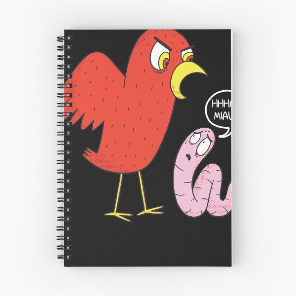 Item preview, HMMM, MIAU Funny Bird And Worm Cartoon Essential T-Shirt designed and sold by JohnMatz68.