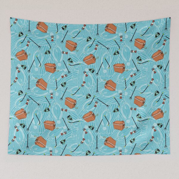 Item preview, Flounder gigging at night designed and sold by LisetteBaron.