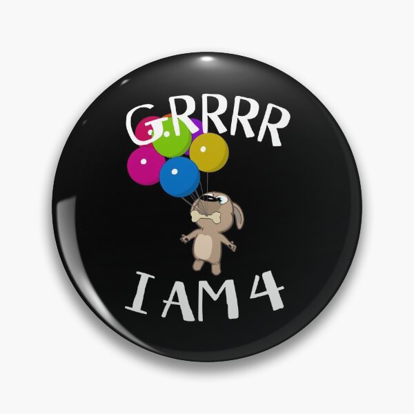 Item preview, Grrrr I Am 4 Years - Snappy Pup 4th Birthday designed and sold by onicon.
