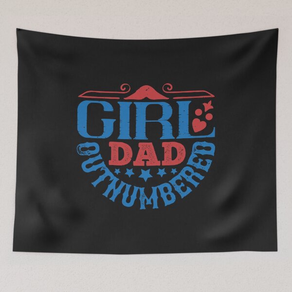 Item preview, Girl Dad Outnumbered happy father day gift funny designed and sold by romanl3.