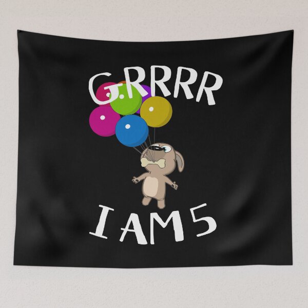 Item preview, Grrrr I Am 5 Years - Snappy Pup 5th Birthday designed and sold by onicon.