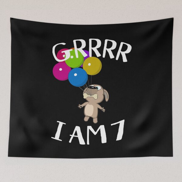 Item preview, Grrrr I Am 7 Years - Snappy Pup 7th Birthday designed and sold by onicon.