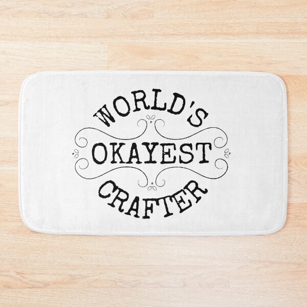 Item preview, World's okayest crafter, funny gifts for crafters design designed and sold by Auntieck.