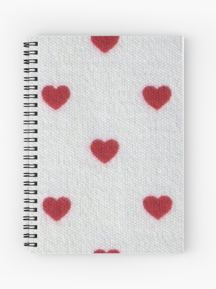 cute aesthetic coquette soft girl red heart lovecore dice Spiral Notebook  for Sale by internethigh