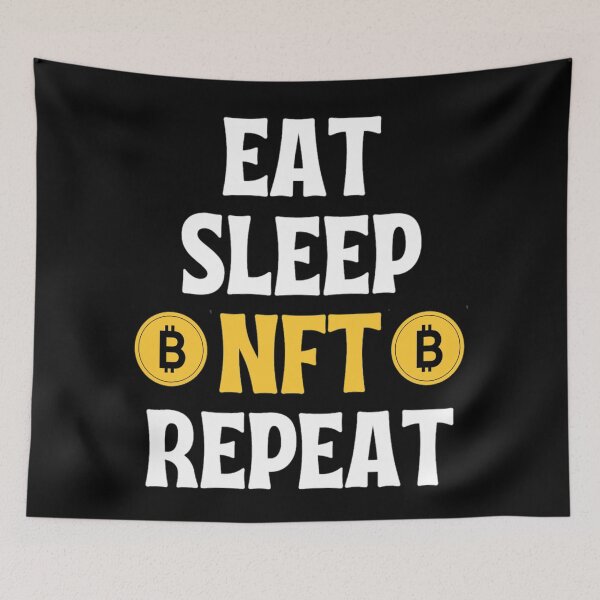 Item preview,  Eat Sleep Nft Repeat - Funny Crypto Sayings designed and sold by chetan786.