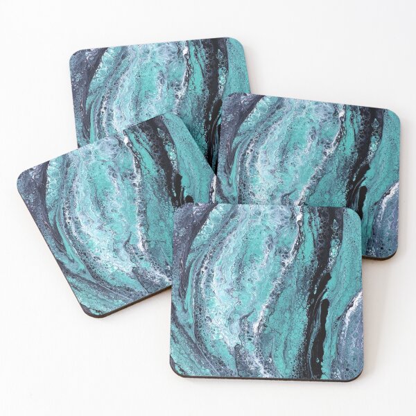 Item preview, Green Black Swirl Liquid Art designed and sold by storyboxdesigns.