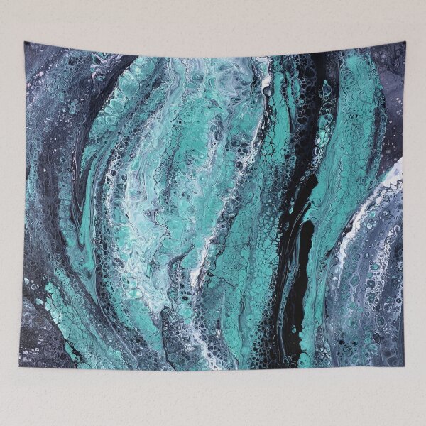 Item preview, Green Black Swirl Liquid Art designed and sold by storyboxdesigns.