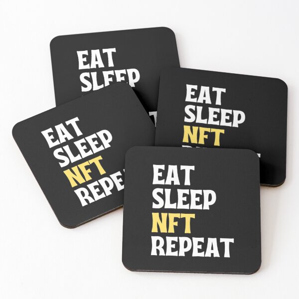 Item preview, Eat Sleep Nft Repeat - Funny Crypto Sayings designed and sold by chetan786.