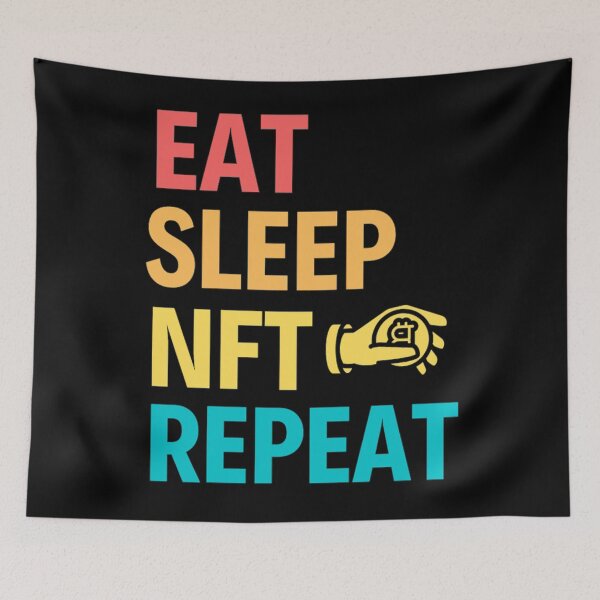 Item preview,  Eat Sleep Nft Repeat - Funny Crypto Sayings designed and sold by chetan786.