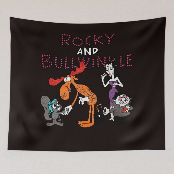 Item preview, Tribute to Jay Ward Cartoons Rocky, Bullwinkle, Natasha and Boris with Logotype Classic T-Shirt designed and sold by NORMARINGTON.