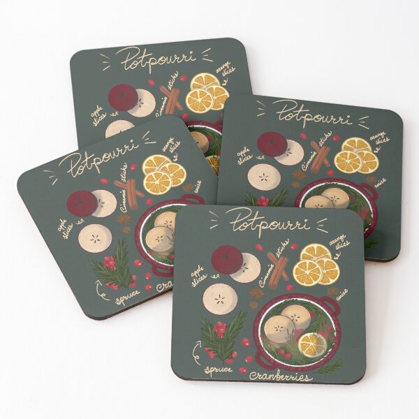 Item preview, warm winter Potpourri recipe illustration designed and sold by citrusapple.