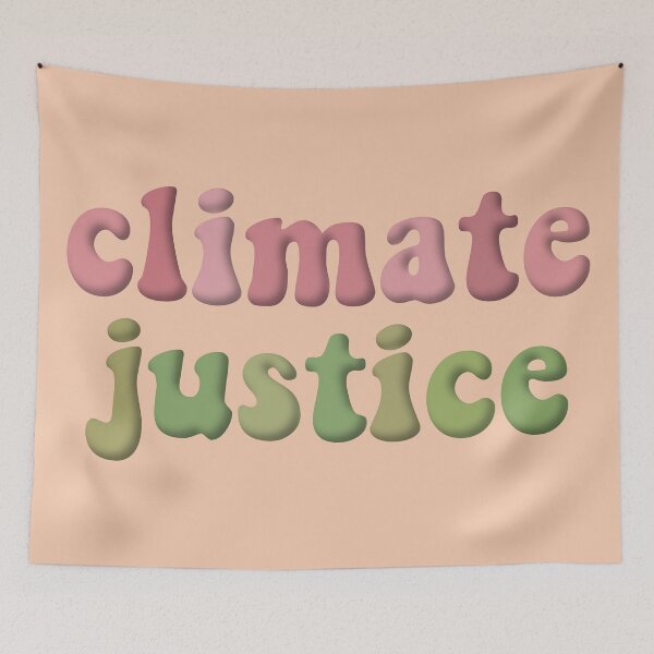 Item preview, Climate Justice Retro Rose Pink Green Environmental Advocacy designed and sold by cashewdays.